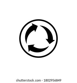 Recycle icon symbol vector isolated on white background
