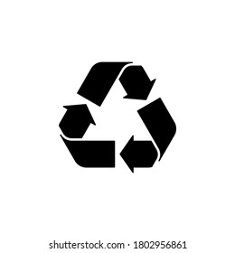 Recycle icon symbol vector isolated on white background
