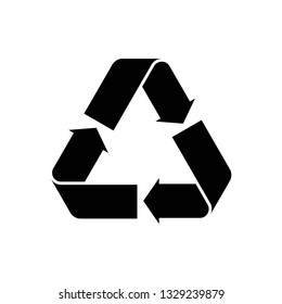 Recycle icon symbol vector. on white background