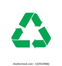 Recycle icon symbol vector. on white background