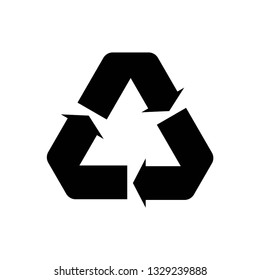Recycle icon symbol vector. on white background