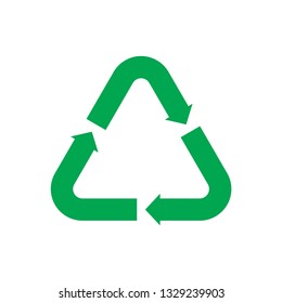 Recycle icon symbol vector. on white background