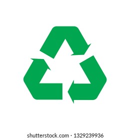Recycle icon symbol vector. on white background