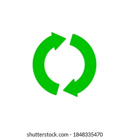 Símbolo de icono de reciclaje vector en fondo blanco
