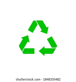 Recycle icon symbol vector on white background