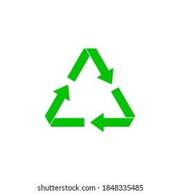 Recycle icon symbol vector on white background