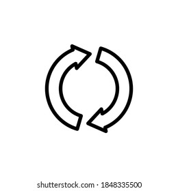 Recycle icon symbol vector on white background