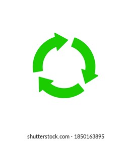 Símbolo de icono de reciclaje vector en fondo blanco