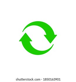 Recycle icon symbol vector on white background