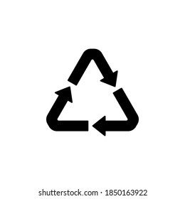 Recycle icon symbol vector on white background