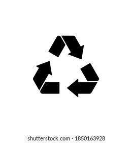 Recycle icon symbol vector on white background