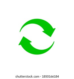 Recycle icon symbol vector on white background