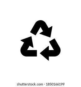Símbolo de icono de reciclaje vector en fondo blanco