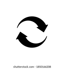 Recycle icon symbol vector on white background