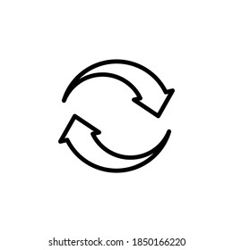 Recycle icon symbol vector on white background