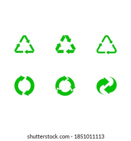 recycle icon symbol vector on white background