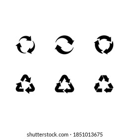 recycle icon symbol vector on white background