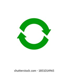 Recycle icon symbol vector on white background