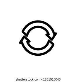 Símbolo de icono de reciclaje vector en fondo blanco