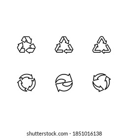 Symbol-Wiederverwertung, Vektorgrafik auf weißem Hintergrund