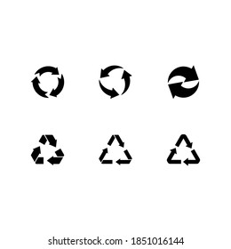 Symbol-Wiederverwertung, Vektorgrafik auf weißem Hintergrund