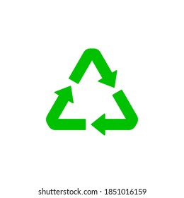Recycle icon symbol vector on white background