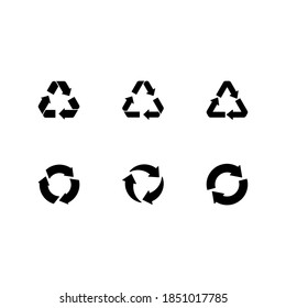 recycle icon symbol vector on white background