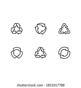 recycle icon symbol vector on white background
