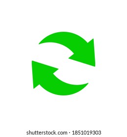 Recycle icon symbol vector on white background