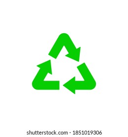 Símbolo de icono de reciclaje vector en fondo blanco