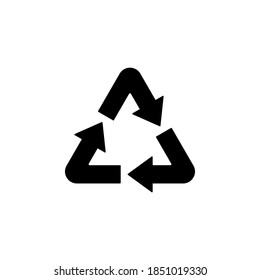 Recycle icon symbol vector on white background