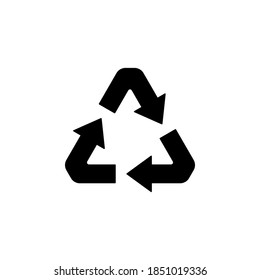 Recycle icon symbol vector on white background