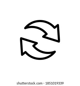 Recycle icon symbol vector on white background