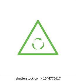 recycle icon symbol vector. recycling and rotation arrow icon design