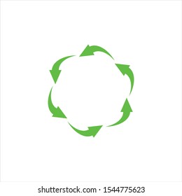 recycle icon symbol vector. recycling and rotation arrow icon design