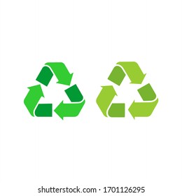 Recycle icon symbol vector. Recycling and rotation arrow icon