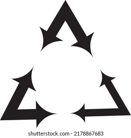 Symbol-Vektorgrafik wiederverwenden. Pfeilsymbol für Recycling und Rotation 3.eps
