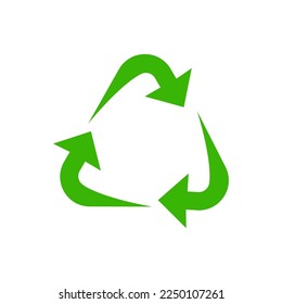 Recycle icon symbol vector. Recycling and rotation arrow icon pack