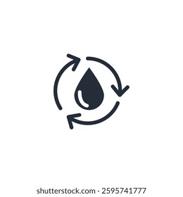 Recycle icon symbol vector sign isolated on white background illustration for graphic and web design