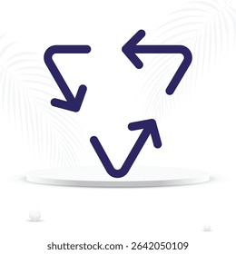Recycle icon symbolizing green practices and resource reuse