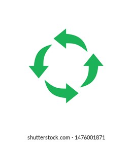 Recycle icon template color editable. Recycle symbol vector sign isolated on white background.