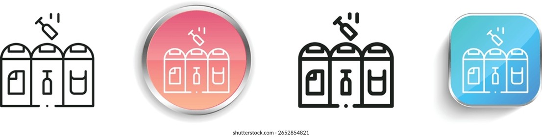 recycle icon. Thin Linear, Regular and Button Style Design Isolated On White Background