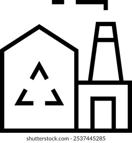 Icono de reciclaje. Diseño de estilo lineal delgado aislado sobre fondo blanco