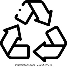 recycle icon. Thin Linear Style Design Isolated On White Background