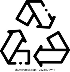 recycle icon. Thin Linear Style Design Isolated On White Background