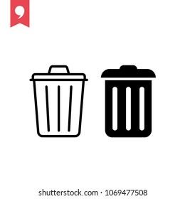 Recycle icon, trash sign isolated on white background