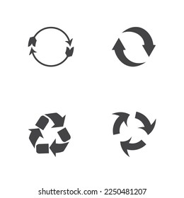 Recycle icon and trash symbol, Recycling sign, Recycle symbol on white background.