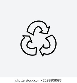 Recycle icon in tree different line stroke sizes.