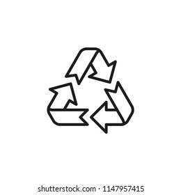 recycle icon in trendy flat design
