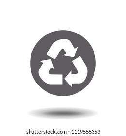 recycle icon in trendy flat style isolated on background. recycle icon page symbol for your web site design, logo, app, UI. Vector illustration.